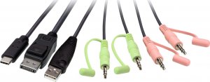 Przełącznik Aten ATEN CS52DP 2-Port USB-C DisplayPort Hybrid Cable KVM Switch 3