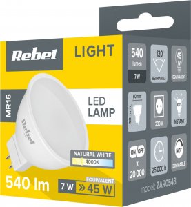 Rebel Lampa Led  Rebel 7W, MR16 4000K, 230V 2