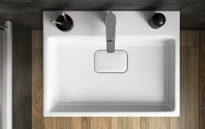 S801-430 SET B610 VIRGO 60 SZARY, UCHWYT CZARNY, SZAFKA ( 522-021 ) + UMYWALKA // CER.VIRGO-SET-60-SZARY-UCH-CZ 5