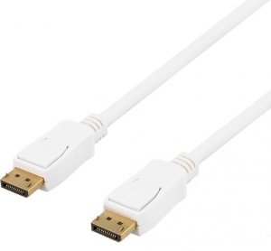 Kabel Deltaco DisplayPort - DisplayPort 1.2m biały (DP-1021D) 1