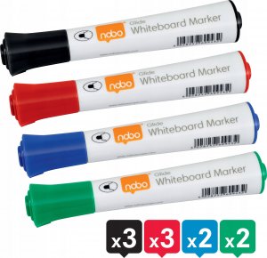 Nobo Markery Glide Ink r?ne kolory 10 szt 2