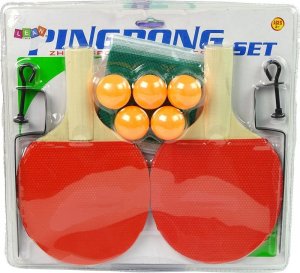 LeanToys Zestaw Do Ping Ponga Tenis Stołowy Paletki Siatka 5 Piłek 1
