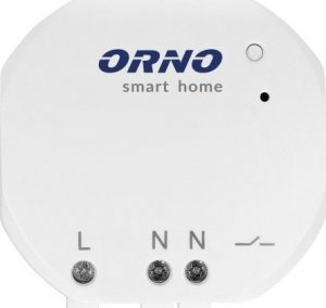 Orno Nadajnik pojedynczy podtynkowy, do połączenia z dowolnym włącznikiem, do zdalnego sterowania przekaźnikami podtynkowymi i gniazdami,z nadajnikiem radiowym, ORNO Smart Home 1