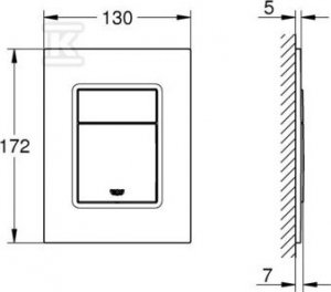 Przycisk spłukujący Grohe SKATE PRZYCISK DO WC HARD GRAPH. 2