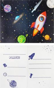 GoDan Zaproszenia z kopertami "Rocket Space", 6 szt. one size 2