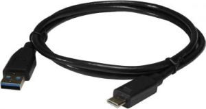 Kabel USB Art USB-A - 1 m Czarny (KABUSB3.1 A-C 1M AL-OEM-116) 1