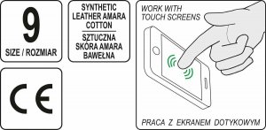 Yato YATO RĘKAWICE ROBOCZE Z SYNTETYCZNEJ SKÓRY AMARA OBSŁUGA SMARTFONA ROZM. 8 4