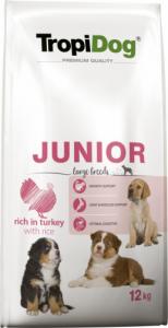 TropiDog TropiDog Premium Junior LARGE BREEDS  Rich in TURKEY, with RICE 12kg 1