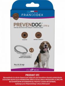 Francodex FRANCODEX Obroża biobójcza PREVENDOG 60 cm dla małych i średnich psów do 25 kg - 2 szt. 1