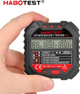 Habotest Tester gniazd z wyświetlaczem cyfrowym (HT107D) 2
