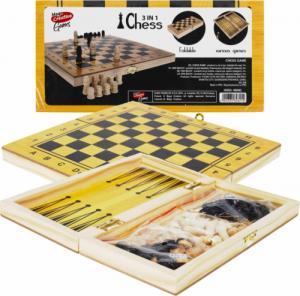 Mega Creative Gra towarzyska szachy 3w1 w drewnianym pudełku 1