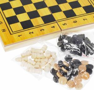 Mega Creative Gra towarzyska szachy 3w1 w drewnianym pudełku 5