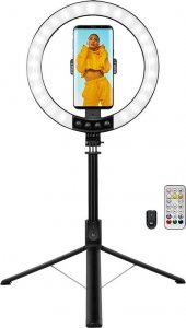 Selfie stick LogiLink LogiLink Smartphone-Ringlicht m.Selfie-Stick-Stativ,DM 20cm 1