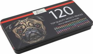 Craft Sensations Zestaw kredek ołówkowych 120 elementów w metalowym pudełku 2