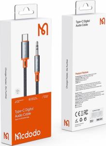 Kabel USB Mcdodo USB-C - mini Jack 3.5 mm 1 m Czarny (CA-0820) 14