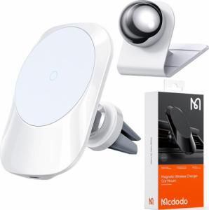Mcdodo Mcdodo Uchwyt samochodowy z ładowarką MagSafe do iPhone 12 13 biały 1