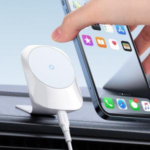 Mcdodo Mcdodo Uchwyt samochodowy z ładowarką MagSafe do iPhone 12 13 biały 4