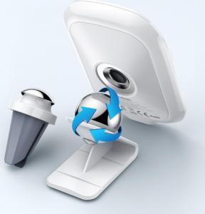 Mcdodo Mcdodo Uchwyt samochodowy z ładowarką MagSafe do iPhone 12 13 biały 5