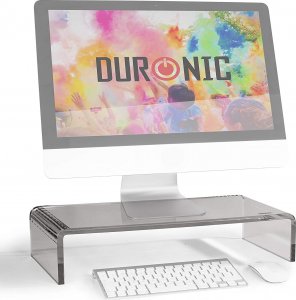 Duronic Duronic DM054 Podstawka pod monitor telewizor TV akrylowa czarna podstawa do 30 kg 50x 20 cm 1