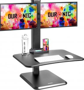 Duronic Duronic DM05D15 Podnośnik praca siedząca - stojąca | uchwyt dwóch monitorów i klawiatury | biurko do pracy na stojąco | stacja robocza 1
