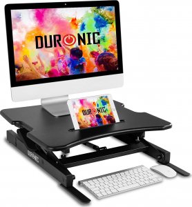 Duronic Duronic DM05D18 Nakładka biurko stojąco - siedzące | uchwyt na monitor i klawiaturę | biurko do pracy na stojąco | podnośnik do komputera | stacja robocza | podstawka 1