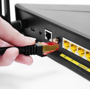 Duronic Duronic CAT8 BK 5m Kabel sieciowy S/FTP czarny transmisja 40GB skrętka LAN pachcord 2