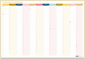 PremiumAd PLANER ROCZNY SUCHOŚCIERALNY PASTELOVE 4