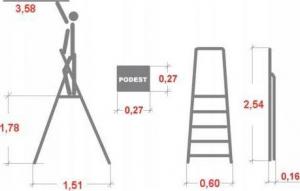 Faraone Drabina Faraone 3,78 m aluminium do 150 kg 2
