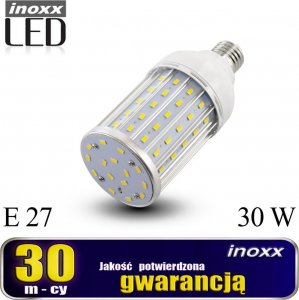 Nvox Żarówka e27 led corn 30w metalowa 6000k zimna 1