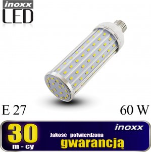 Nvox Żarówka e27 led corn 60w metalowa 3000k ciepła 1