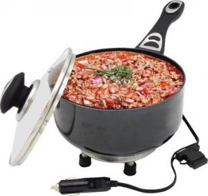 AMiO Rondel elektryczny z pokrywką do samochodu 18cm x 8cm 150w 12v 4