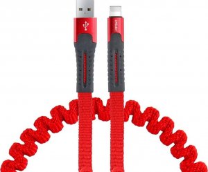 Kabel USB AMiO USB-A - Lightning 1.2 m Czerwony (AMI-02530) 1