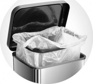 Kosz na śmieci Rotho na pedał srebrny (R90776) 3