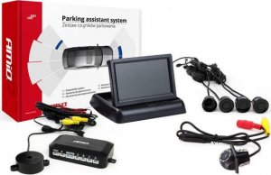 AMiO Zestaw czujników parkowania tft02 4,3" z kamerą hd-305-led 4 sensory czarne 1