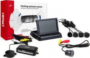 AMiO Zestaw czujników parkowania tft02 4,3" z kamerą hd-307-ir 4 sensory czarne 1