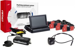 AMiO Zestaw czujników parkowania tft02 4,3" z kamerą hd-310 4 sensory czarne wewnętrzne 1