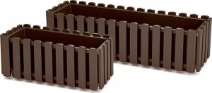 Prosperplast Skrzynka balkonowa Boardee Fencycase DDEF600 brązowa 3
