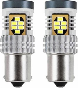 AMiO Żarówki led canbus 3020 24smd 1156 ba15s p21w r10w r5w white 12v/24v 2