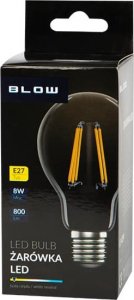 Blow 87-409# Żarówka led  e27 8w a60 230v b.cie glass 1