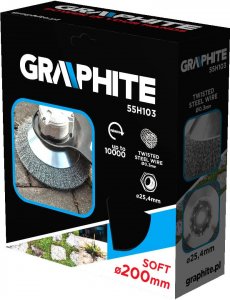 Graphite Szczotka druciana do kosy spalinowej 200 x 25,4 mm 4