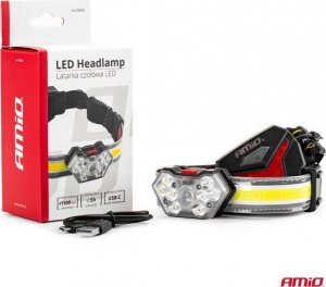 Latarka czołowa AMiO Latarka czołowa led lh04 10