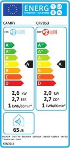 Klimatyzator Camry CR 7853 9000BTU z WI-FI i ogrzewaniem 2