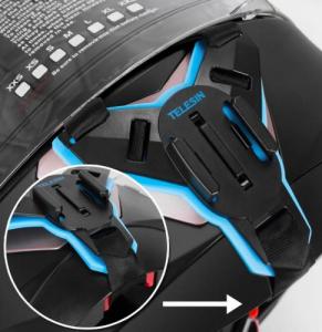Telesin Mocowanie do Kasku Uchwyt na Kask do Kamer GoPro HERO 10 9 8 7 6 5 4 3+ MAX 6