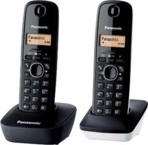 Telefon stacjonarny Panasonic Telefon Bezprzewodowy Panasonic Corp. KX-TG1612SP1 Biały Czarny (2 pcs) 1