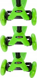 Hulajnoga MalPlay Hulajnoga Balansująca Trójkołowa Zielona Świecące Koła 4