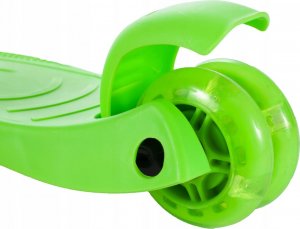 Hulajnoga MalPlay Hulajnoga Balansująca Trójkołowa Zielona Świecące Koła 6