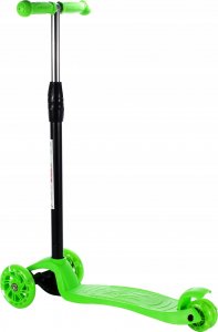 Hulajnoga MalPlay Hulajnoga Balansująca Trójkołowa Zielona Świecące Koła 7