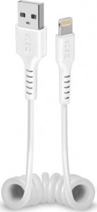 Kabel USB SBS Mobile Thunderbolt - Lightning 0.5 m Biały (TECABLEUSBIP589SW) 1