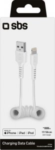 Kabel USB SBS Mobile Thunderbolt - Lightning 0.5 m Biały (TECABLEUSBIP589SW) 2