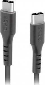 Kabel USB SBS Mobile USB-C - USB-C 1.5 m Czarny (TECABLETCC31K) 1